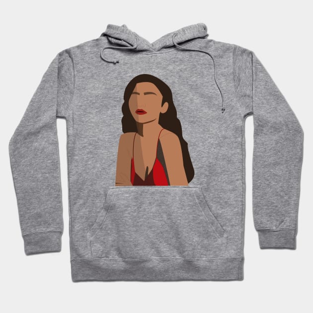 Zendaya Digital Portrait Hoodie by Beca's Sticker and More